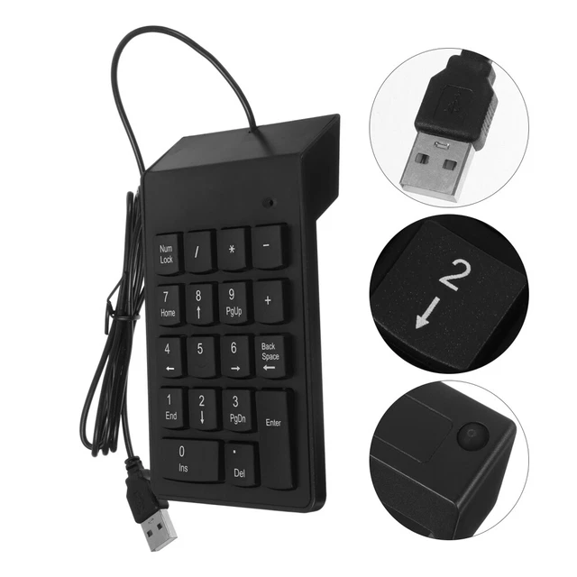 USB-NUMMERNBLOCK FÜR LAPTOP USB-verkabelter 19-Tasten-Ziffernblock ...