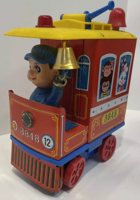 Tin Toy Japan RARE Works Vintage Trolly Old Modern Toy Trade Mark Kiddy Battery