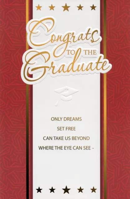 Congratulations GRADUATION Card, Only Dreams Set Free Poem by Bella Greetings +✉