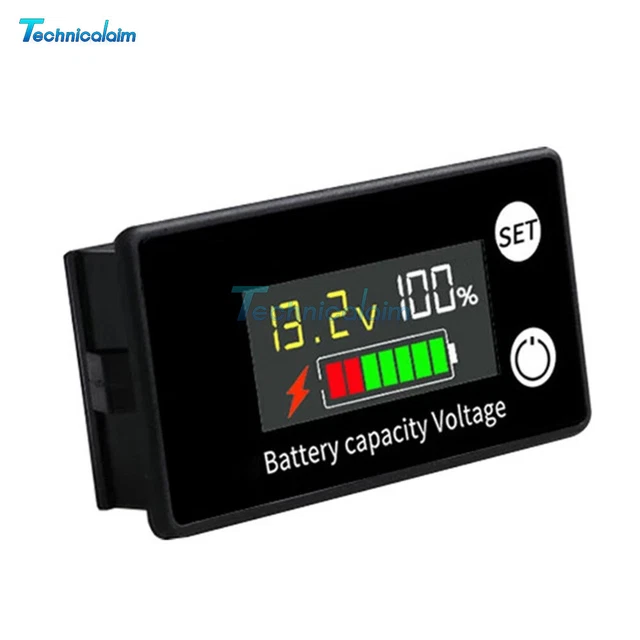 Misuratore di tensione display LCD digitale DC 8-100 V voltmetro batteria indicatore di potenza