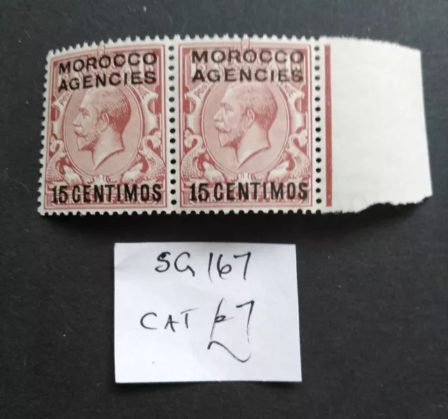 Morocco Agencies 1937 KGVI MNH.  Pair of sg167 Cat £7.00. No Faults.