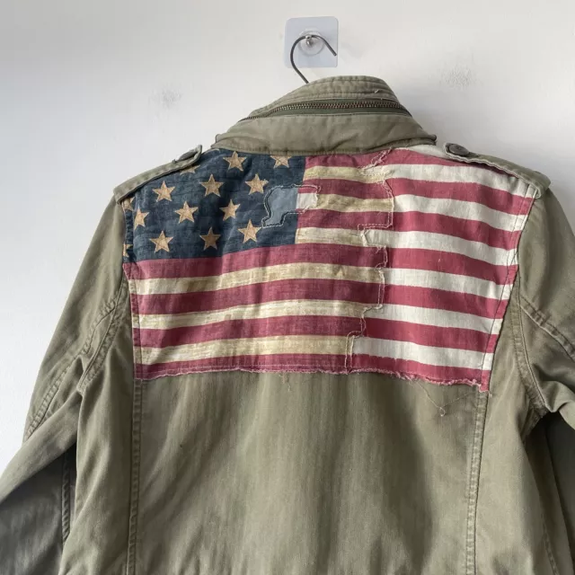 Ralph Lauren Denim & Supply Field Jacket Flag Military Field Green M M-65 Men's 2