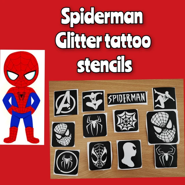 Stencil Per La Pittura Del Viso - StencilEyes Web Warrior - Spiderman