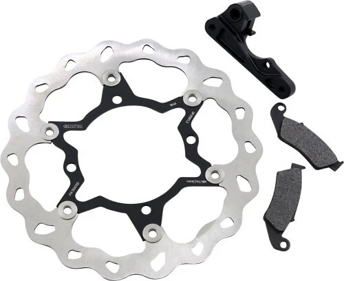 Galfer Brakes - KITOS8 - Oversize Wave Brake Rotor Kit Black 19-8987 17-4308