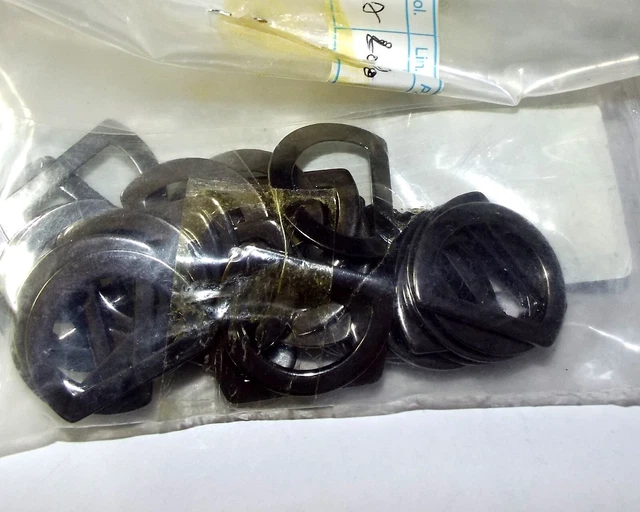 55 anillos en D planos fundidos lisos bucles de metal hebillas correa de malla 15 mm pistola gris metal