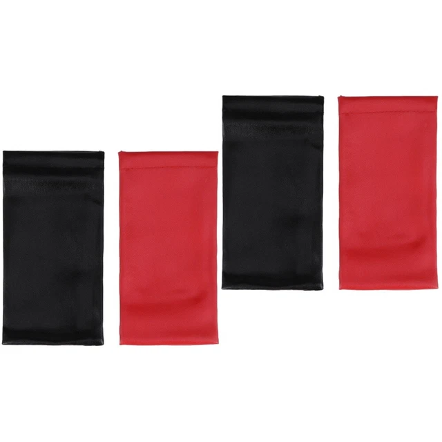 4 PCS Microfiber Sunglasses Pouch Eyeglasses Bags PU Portable Top