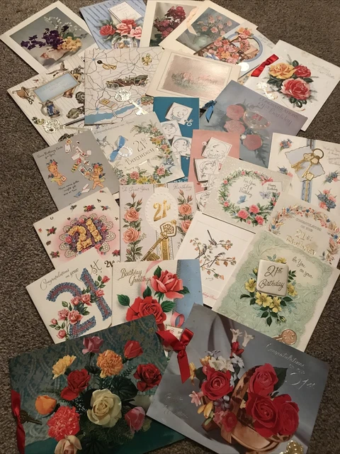 Vintage 21st Birthday Cards 1960s  Greetings Cards 25 in Collection Stationery