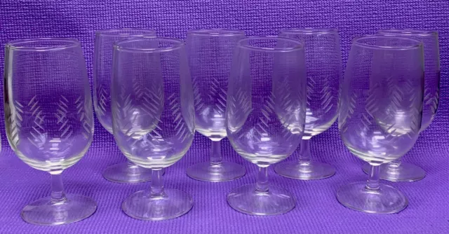 8 Princess House Heritage Wine Or Water Goblet Stemmed Glasses VINTAGE