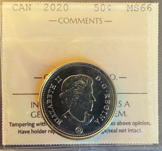 Canada - 50 cents - 2020 - ICCS Certified - MS-66