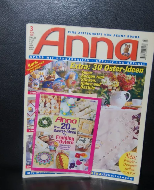 Anna Spass mit Handarbeiten 3/2001 Ostern EXTRA 30 Oster -Ideen m Vorlagen Burda