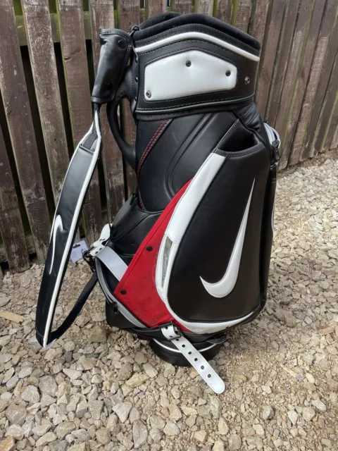 NIKE GOLF N3GO 10" Tour Bag Black/White/Red With No Rain Hood £255.00 - PicClick UK