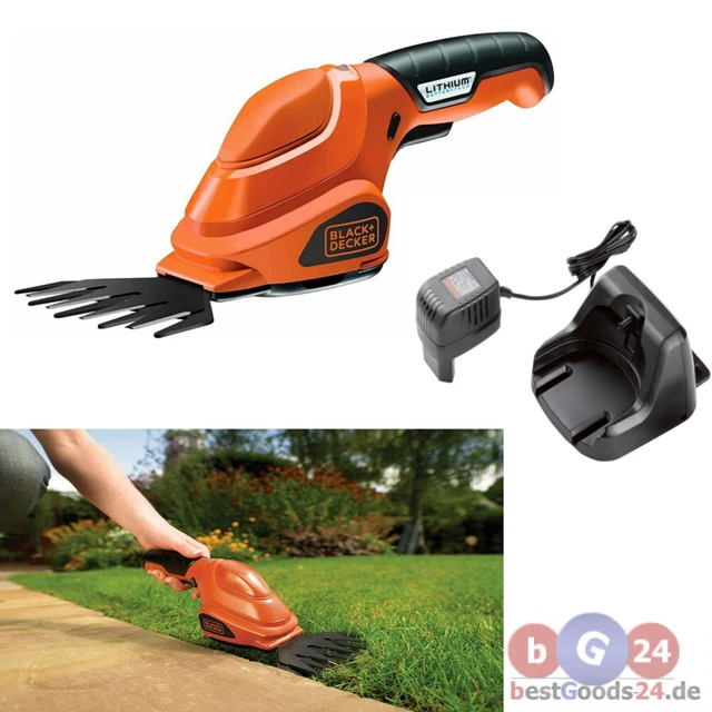 BLACK & DECKER Akku Grasschere 3,6 Volt Ladegerät Strauchschere