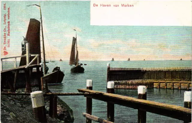 CPA AK De Haven van MARKEN NETHERLANDS (603992)