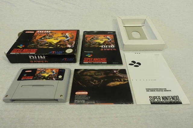 Super Nintendo SNES Spiel - RUN SABER - PAL - OVP - Atlus - Selten - Rarität