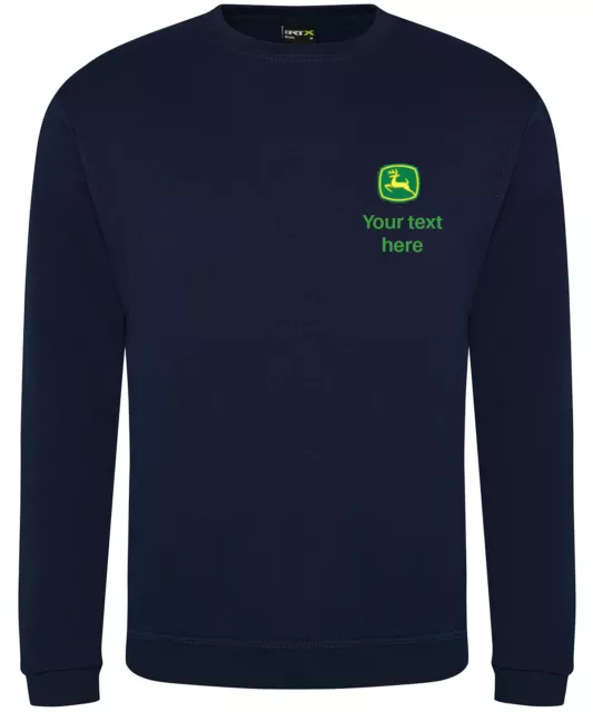 FELPA MAGLIONE ISPIRATA a John Deere con il tuo testo. Abbigliamento da lavoro trattore agricolo EUR 29 84 PicClick IT