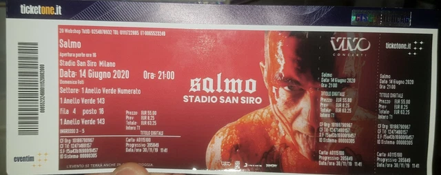 1 Biglietto concerto Salmo a San Siro 