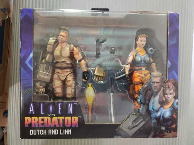 NECA Alien Vs. Predator Dutch and Linn 2 Pack !