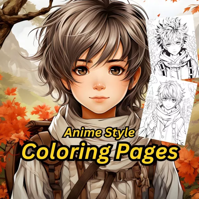 100 Anime Girl Coloring Book: 100 by Dickenson, Adamie