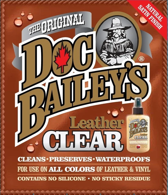 Limpiador Acondicionador de 1 paso fácil de cuero transparente Doc Bailey's super concentrado