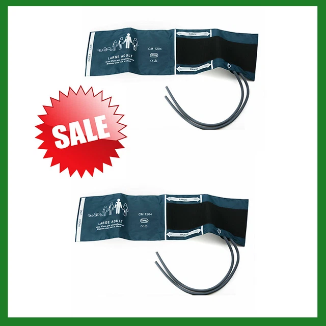 SAlE 2Pcs Large Adult Double-tube Blood Pressure Cuff NIBP Cuff 33-47 cm Arm Cir