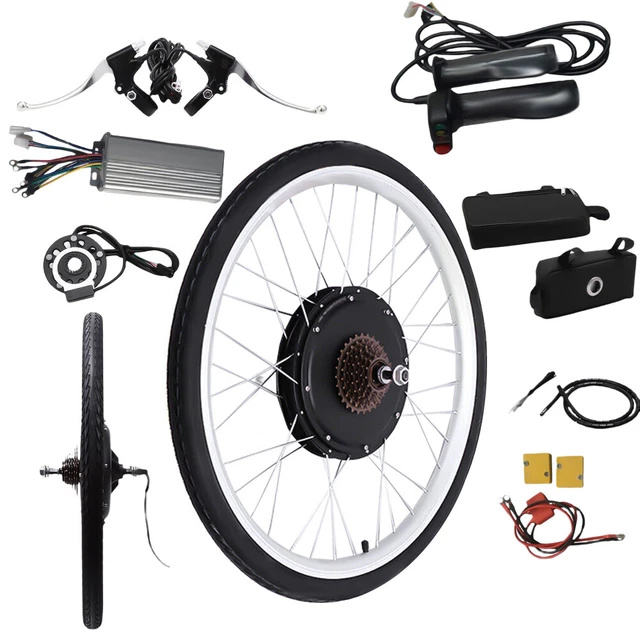 Gqouur E-Bike Umbausatz 1000W 26 Zoll - Elektrofahrrad Conversion Kit Mit LCD