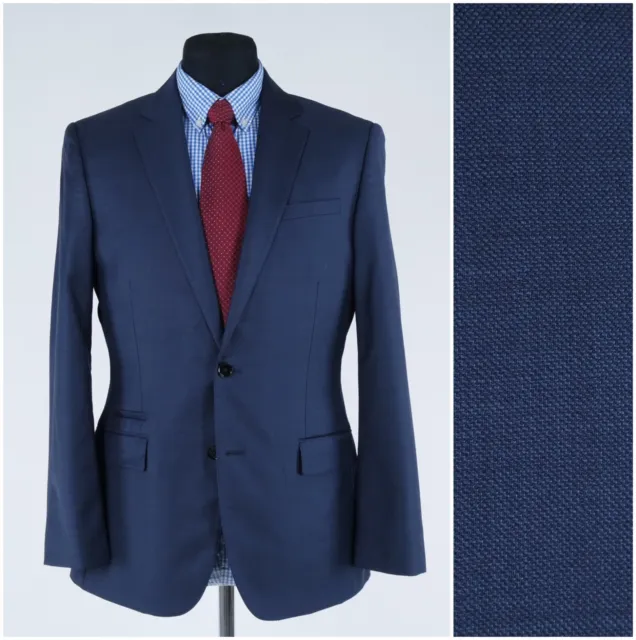 Mens Navy Blue Blazer 40R UK Size EXPRESS Wool Sport Coat Jacket