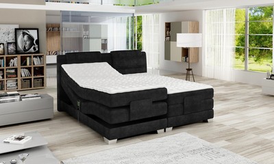 Boxspringbett elettricamente albergo di lusso Letto Letto Letto Matrimoniale Calais Imbottitura Letto Grigio 