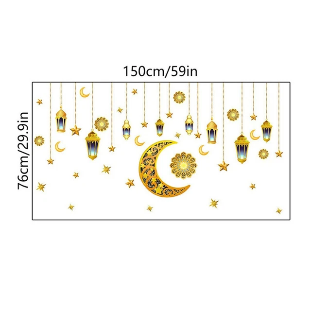 Pegatinas de pared Eid Mubarak para el hogar calcomanías de pared islámicas hogar
