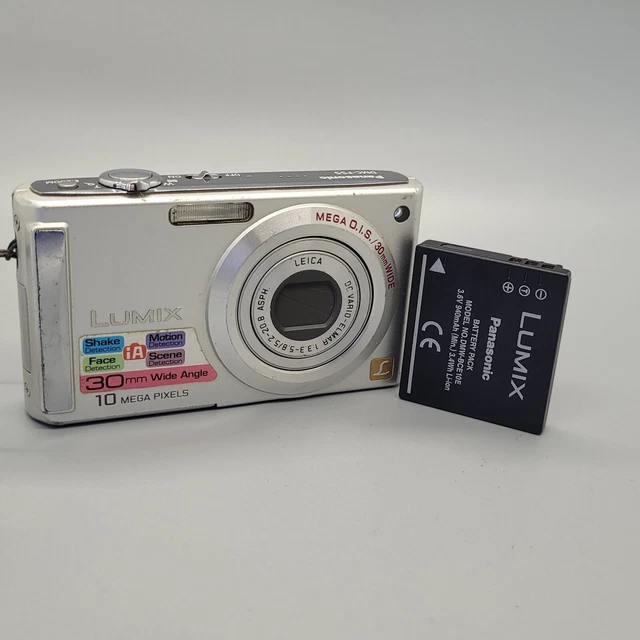 Panasonic Lumix DMC-FS5 10.0MP Compact Digital Camera Silver Tested