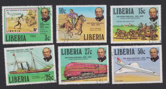 LIBERIA 1979  100th Anniv Death of Rowland Hill.  Good Used Set. CTO  (p067)