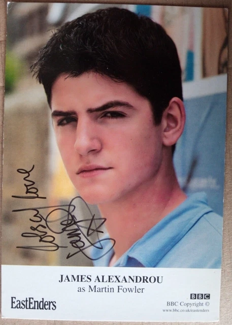 ORIGINAL AUTOGRAPHED EASTENDERS CAST CARD JAMES ALEXANDROU Martin Fowler
