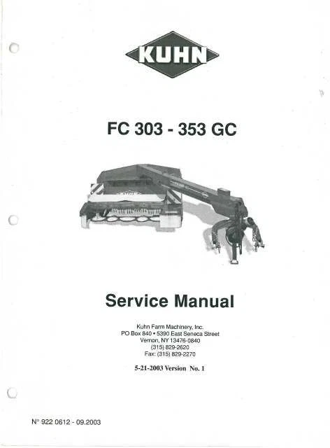 Kuhn Multidisc Mower GMD44 GMD55 GMD66 Operator’s Manual – Brand New Book 1 thumbnail image