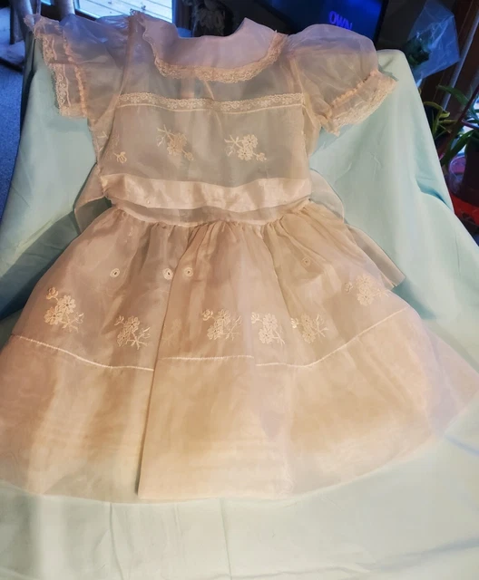 Vintage Christening Baptism Gown Dress White Lace