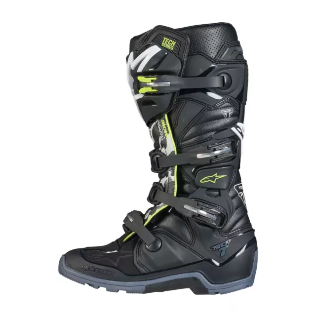 Véritable Triumph Course Alpinestars Tech 7 Bottes Enduro Neuf Noir/Jaune MX