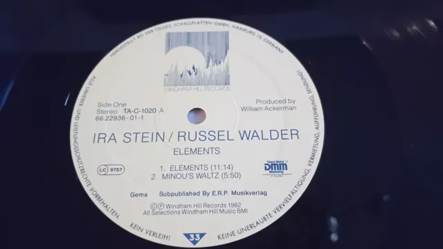 Ira Stein / Russel Walder  – Elements, TA-C-1020, Jazz Vinyl LP*026 2