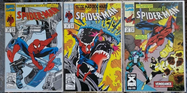Spider-Man 3 Issues Comic Book Lot Feat. The Punisher, Mary Jane & More! '92 '93