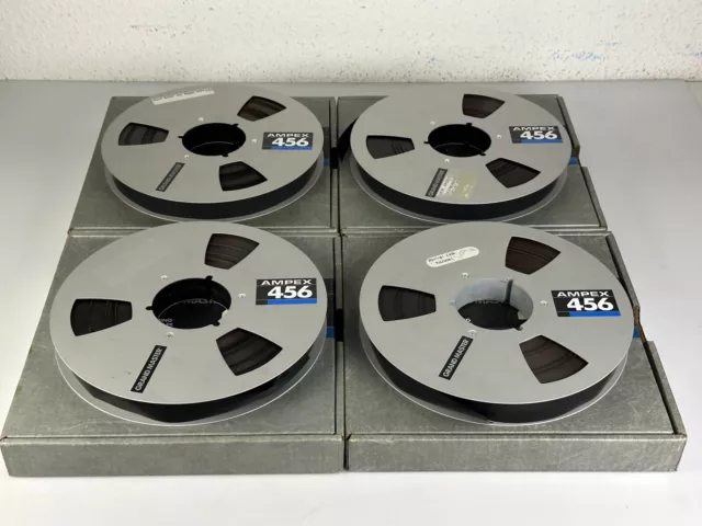 4x Ampex 456 1“ Reels / Cassettes/Bobines (1 Pouce / 1 Pouces) #7