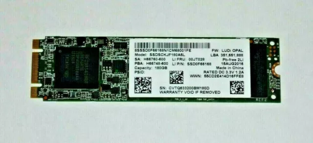 SALE! Genuine Intel 180GB M.2 SATA 2280 SSD Solid State Hard Drive (FRU: 00JT02)