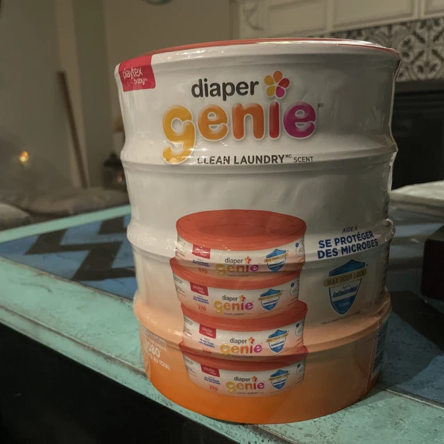 Playtex Baby Diaper Genie Max Fresh 4 Refills 1080 Total Diapers Clean Laundry