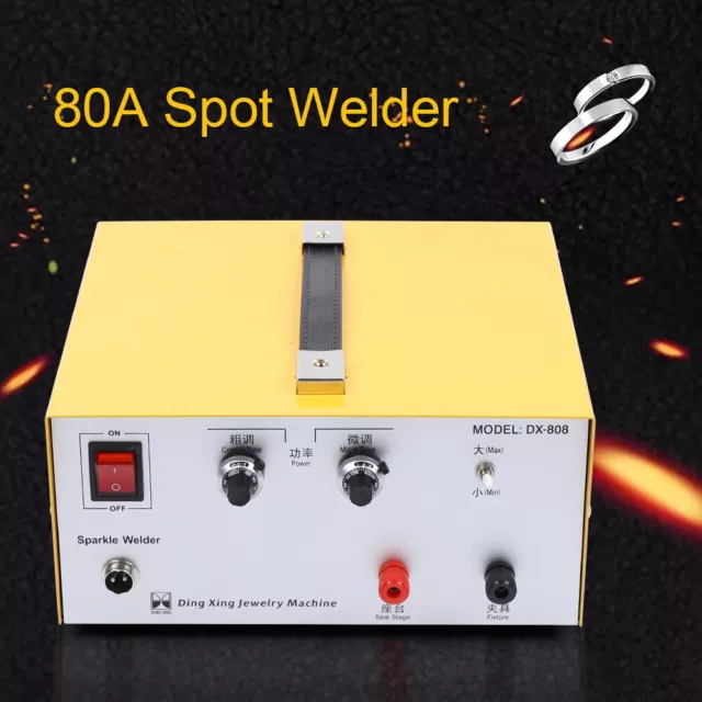 Pulse Sparkle Spot Welder Jewelry Welding Machine Gold Silver Platinum 400W 80A 2