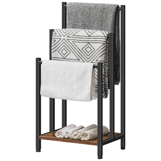 HOOBRO Towel Rack Blanket Rack Blanket Ladder Holder Drying and Display Rack