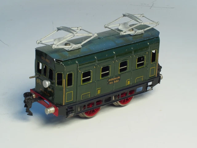 Marklin Clockwork MARKLIN RS 880 CLOCKWORK E-LOCOMOTIVE Scale GAUGE O PRE-WAR Train ...