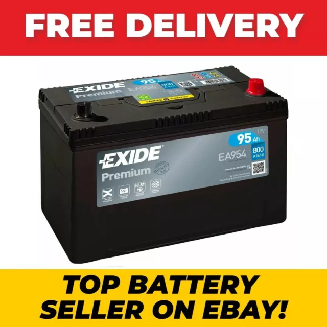 Type 249TE Car Battery 12V 95Ah 800A Exide EA954 Premium Battery
