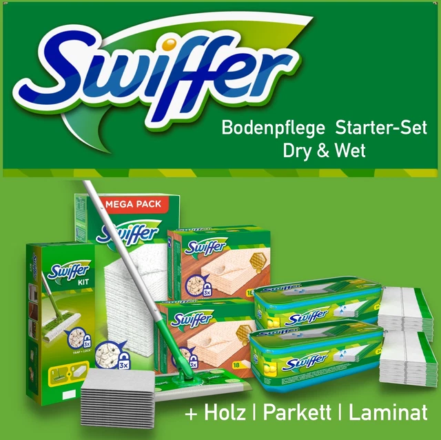 SET: Swiffer Set - Tergicristallo +88 teli pavimento + 36 legno e laminato + 48 WET