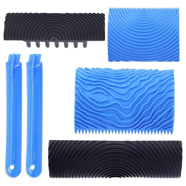 Jojofuny Stainless Steel Texture Tools Set – Paint Graining Comb, Wall Scraper & Putty Tool For DIY Painting, Canvas Art, And Plaster Texture, 13.5x11.5x1.7cm