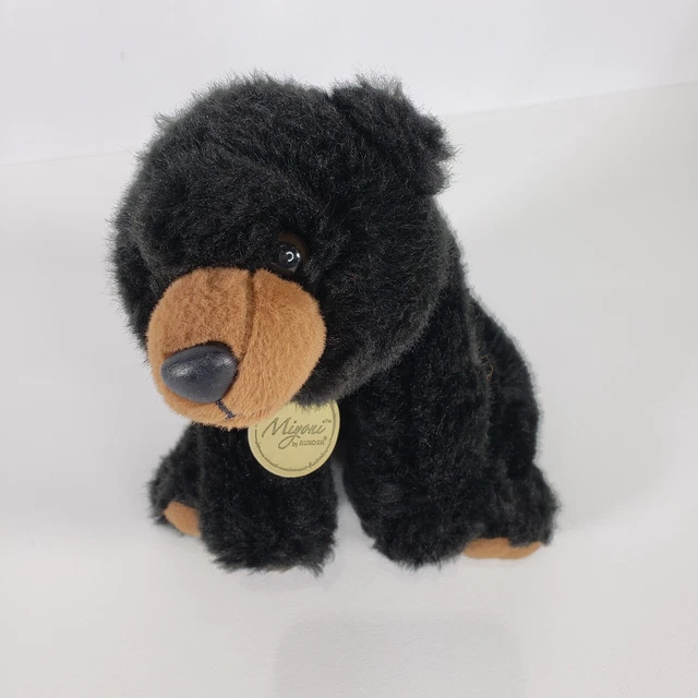 MIYONI BLACK BEAR Plush Sitting Soft Stuffed Animal Toy 8" by Aurora 2017 £11.77 - PicClick UK