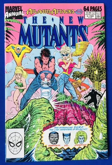 The New Mutants Annual #5 (1989) “Atlantis Attacks”; 1st Liefeld-Art on Title VF