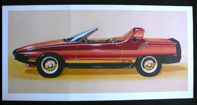 1975 ALFA ROMEO EAGLE PININFARINA Design Car Rare Book Art Print Large