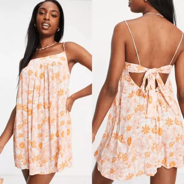 Asos Bow Back Mini Dress Size 10