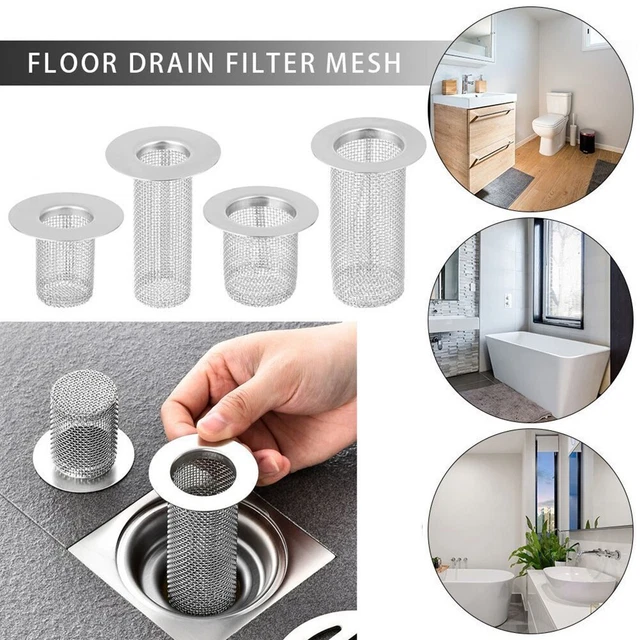 Filtro de drenaje de baño-piso atrapador de cabello tapón de baño coladores de fregadero reutilizables AU